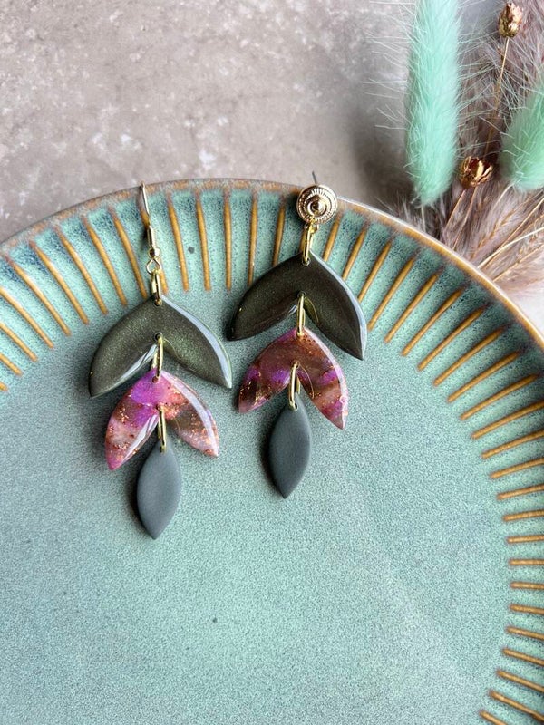 Statement oorbellen AMETHYST FOREST