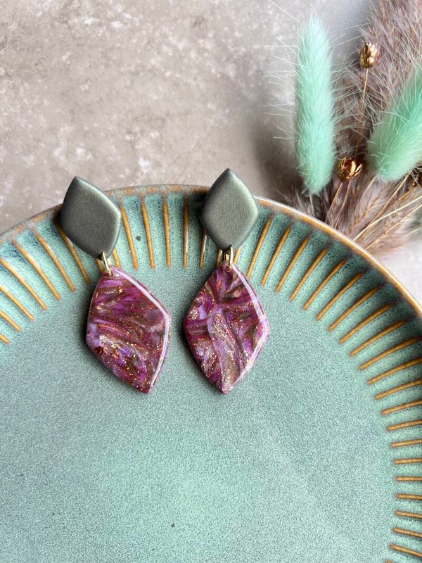 Statement oorbellen AMETHYST FOREST