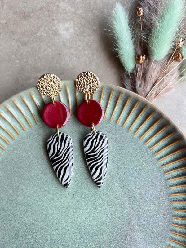 Statement oorbellen dagger ZEBRA COUTURE