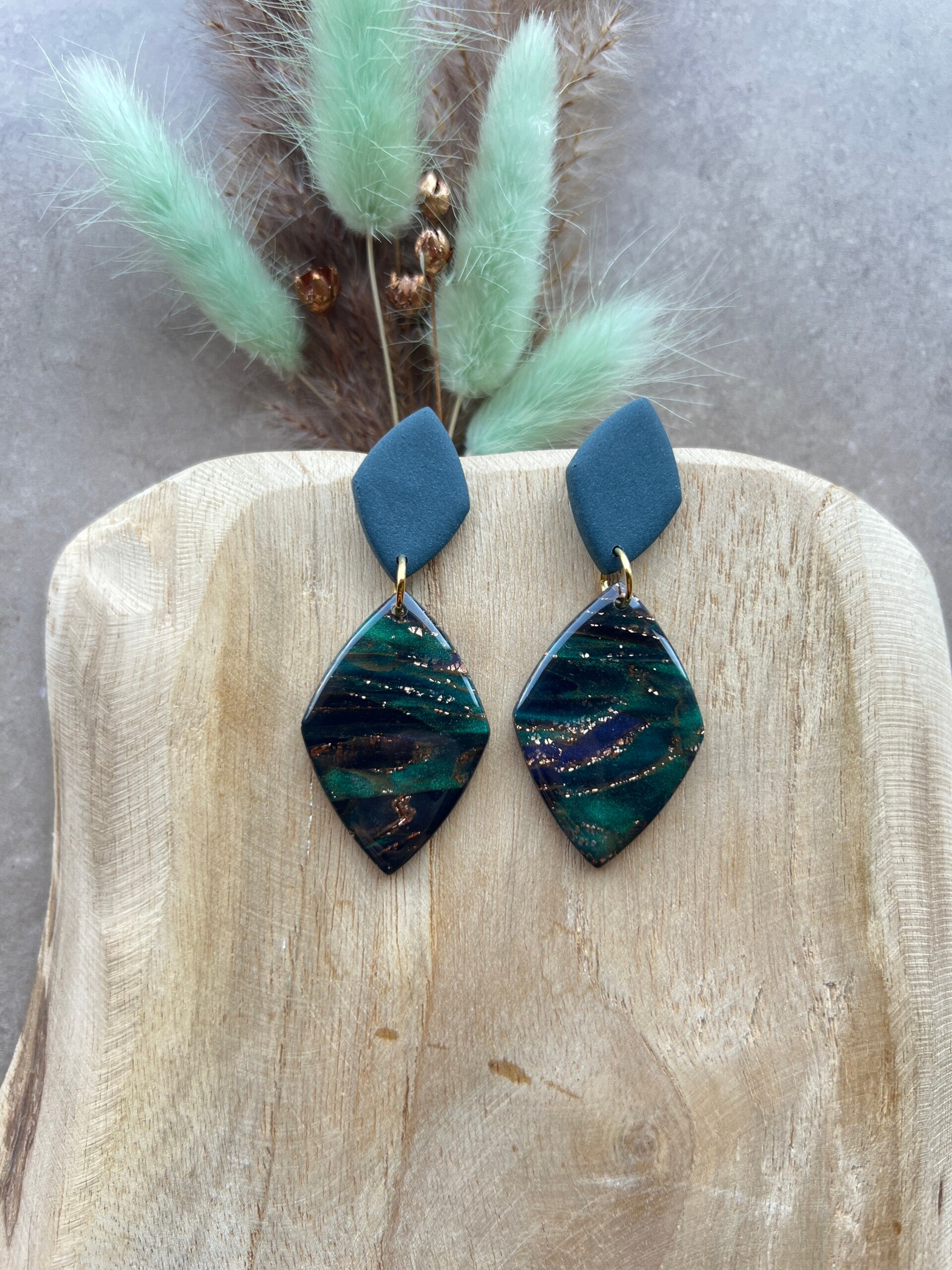 Oorbellen PEACOCK CHIQUE