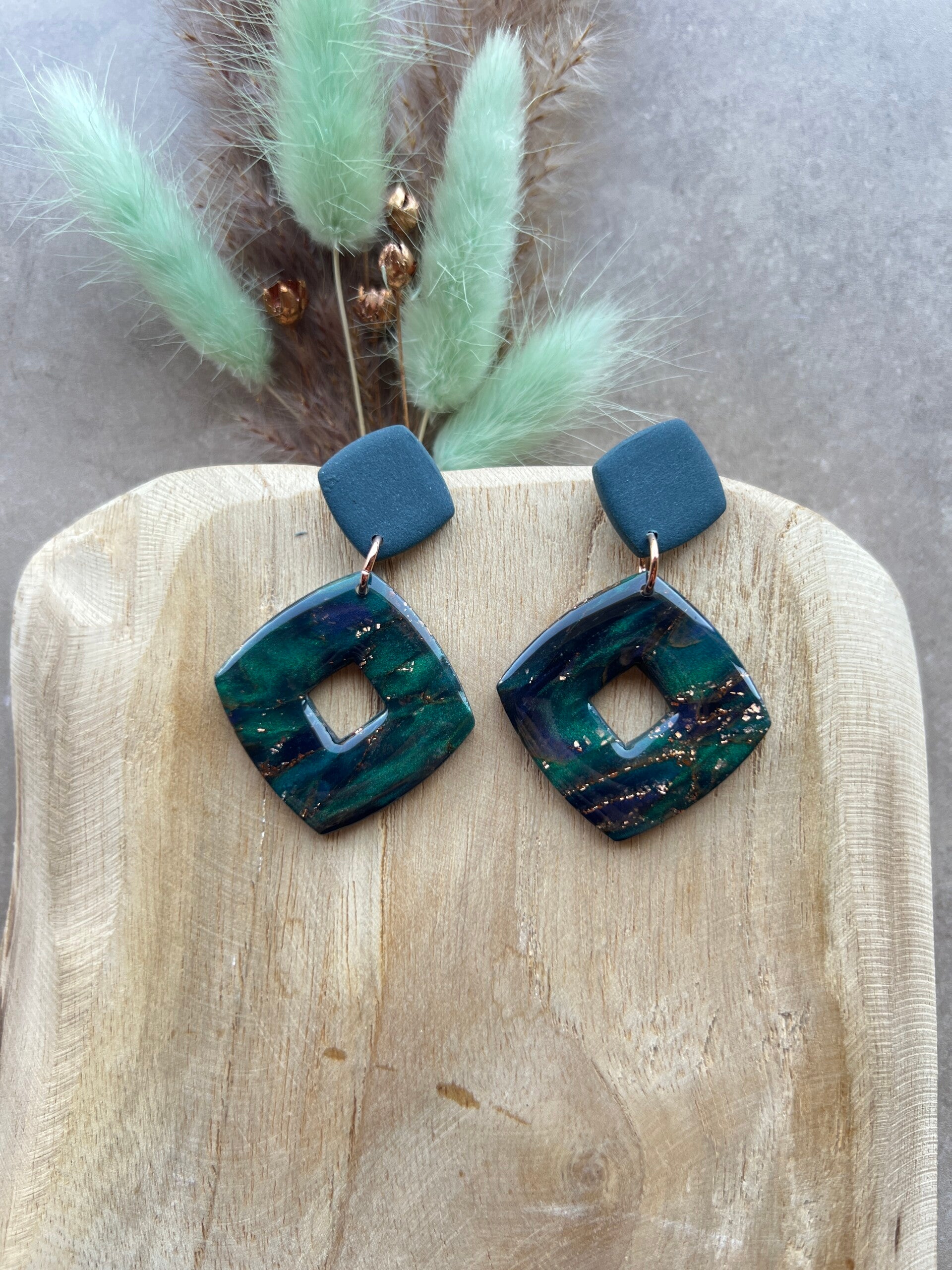 Oorbellen PEACOCK CHIQUE