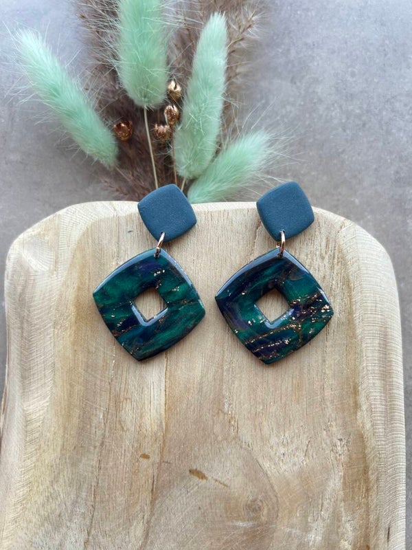 Oorbellen PEACOCK CHIQUE