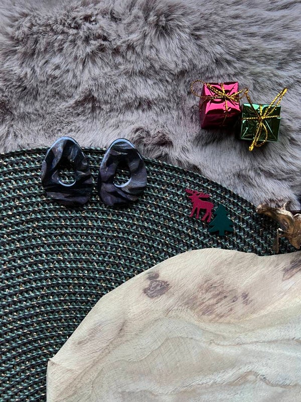 Maxi studs AURI dark fairy dust