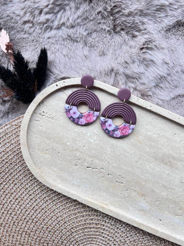 Oorbel LORE Mauve blossem