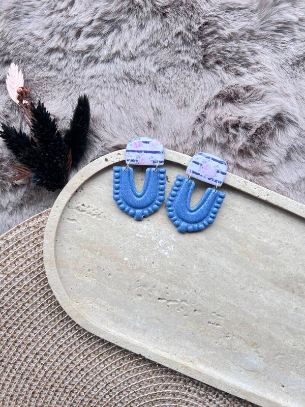 Oorbel RHEA blue bloom