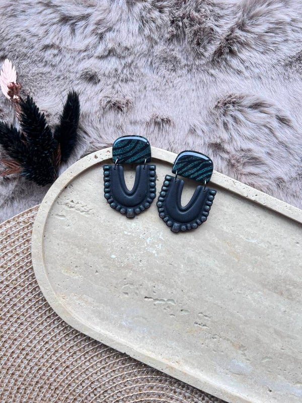 Oorbel Rhea zebra print