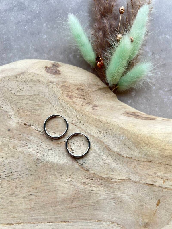 18. Oorbel rond zilver 20 mm