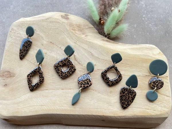 Statement oorbellen SAGE & LEOPARD