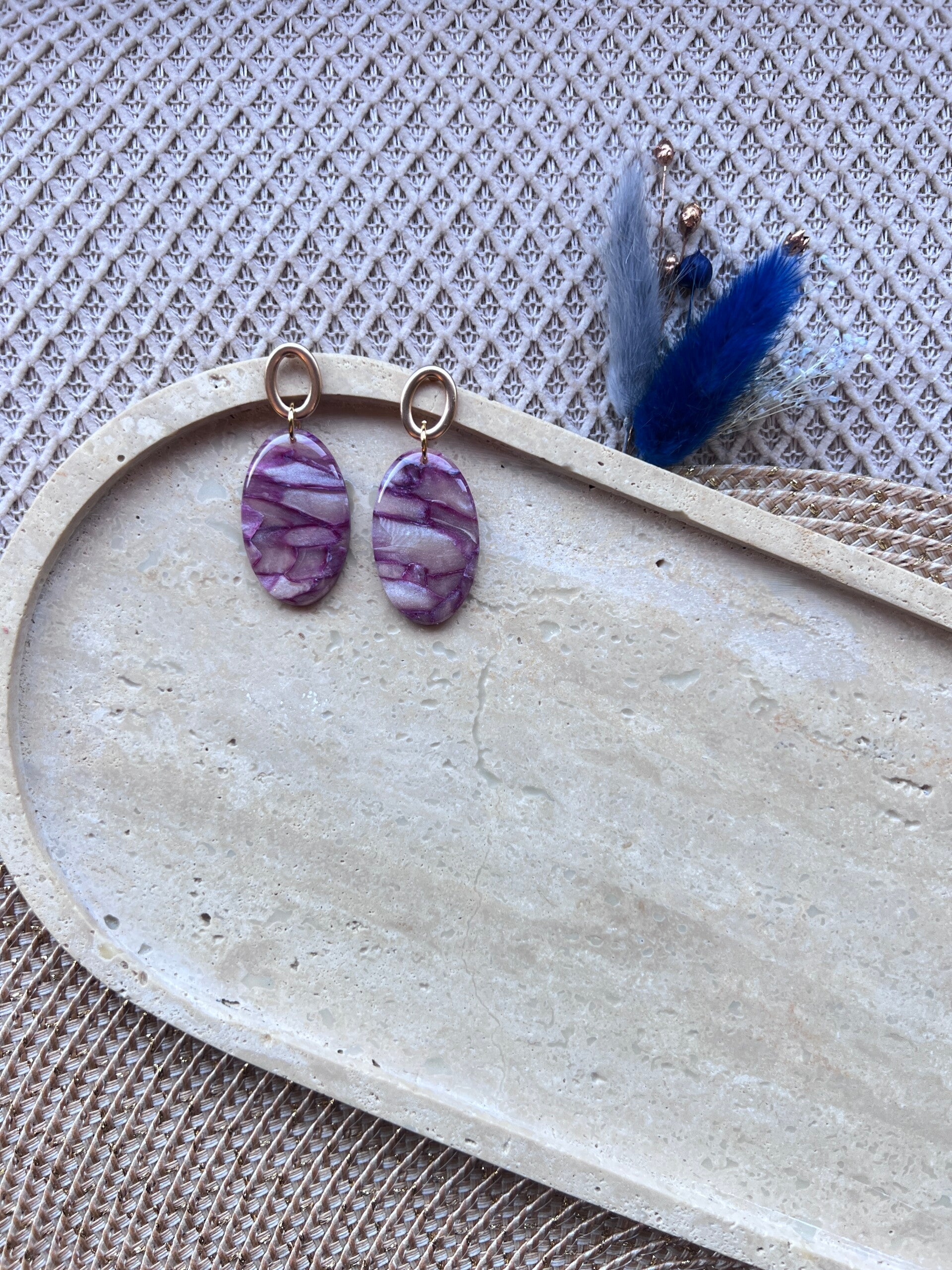 Oorbel purple affair 1