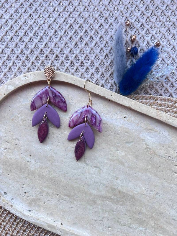 Oorbel purple affair 2