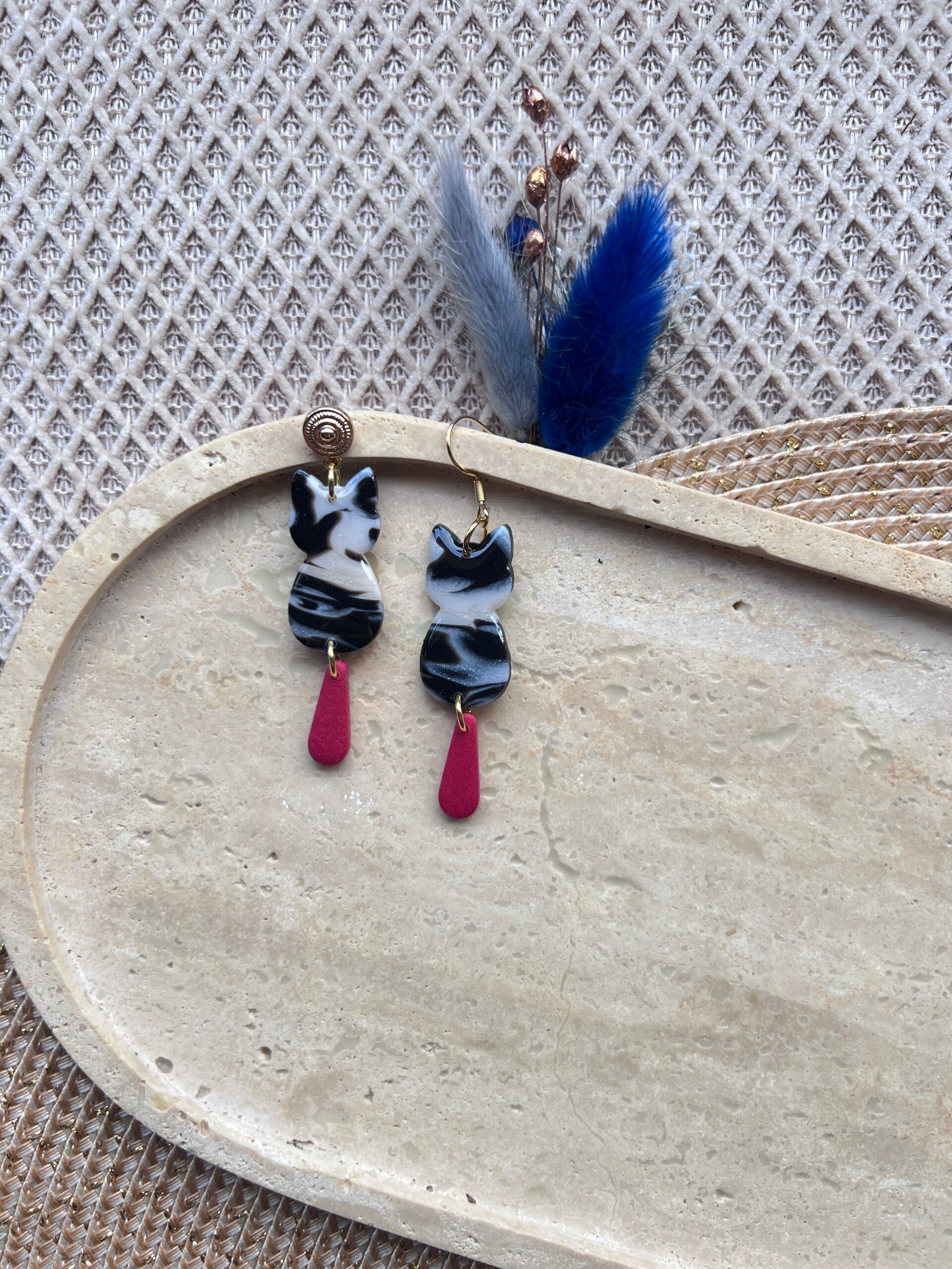 Katten oorbellen ZEBRA COUTURE |