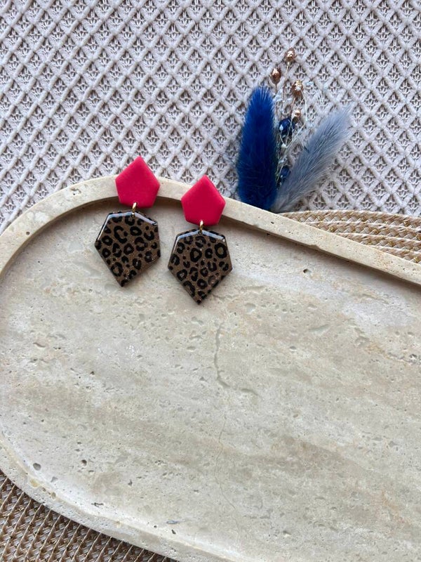 Statement oorbellen SAVAGE PINK 5