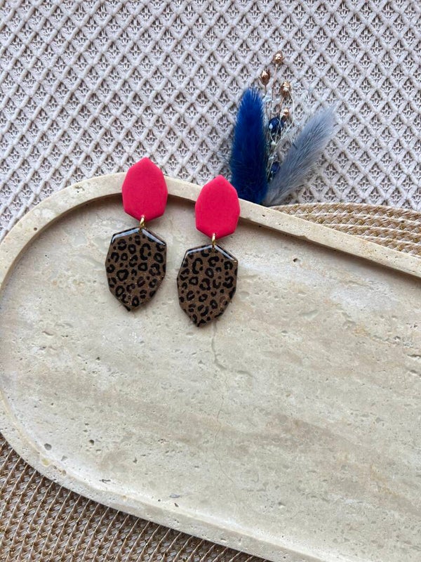 Statement oorbellen SAVAGE PINK 6