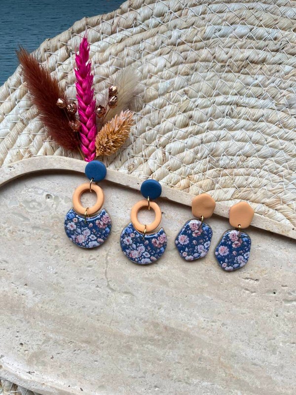 Setje oorbellen MIDNIGHT BLOSSOM