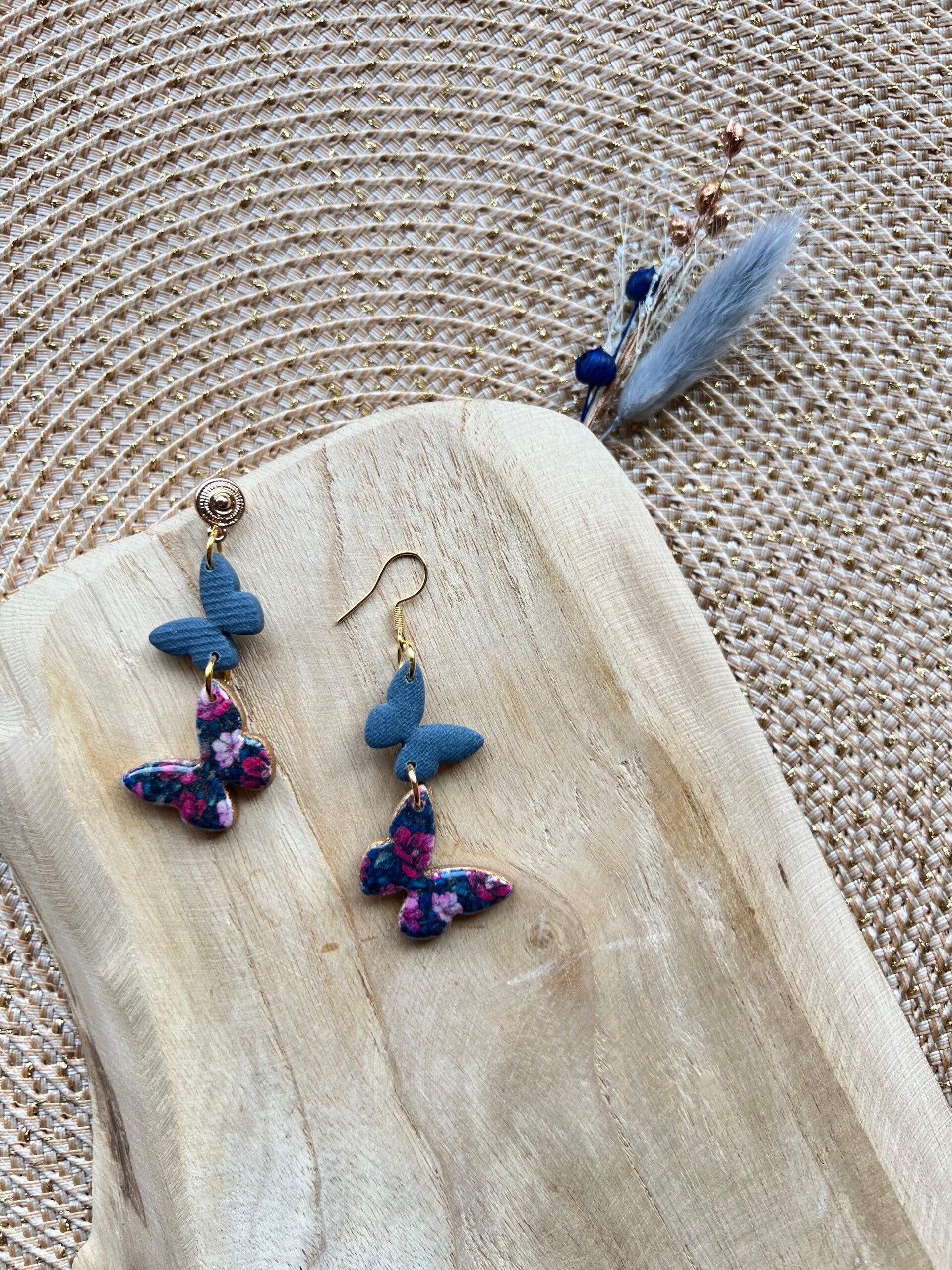 Vlinder oorbellen DENIM GARDEN 4