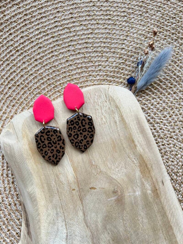 Statement oorbellen SAVAGE PINK 6