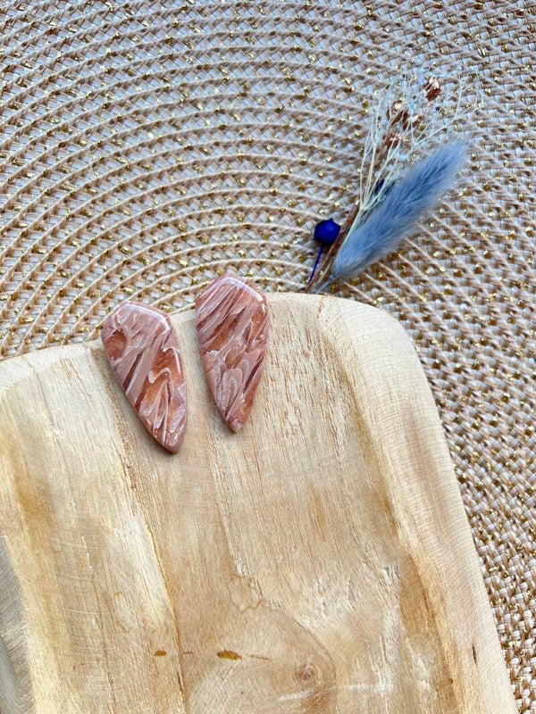Studs NALI blush stone