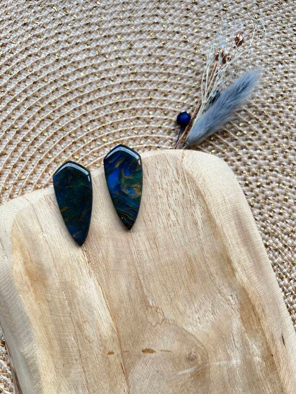 Maxi studs peacock ||