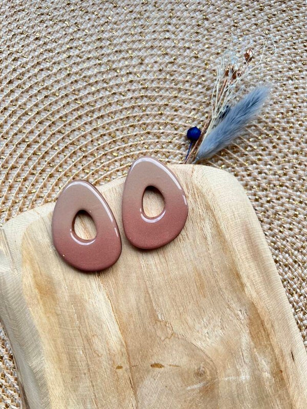 AURI blush mokka ~ maxi studs