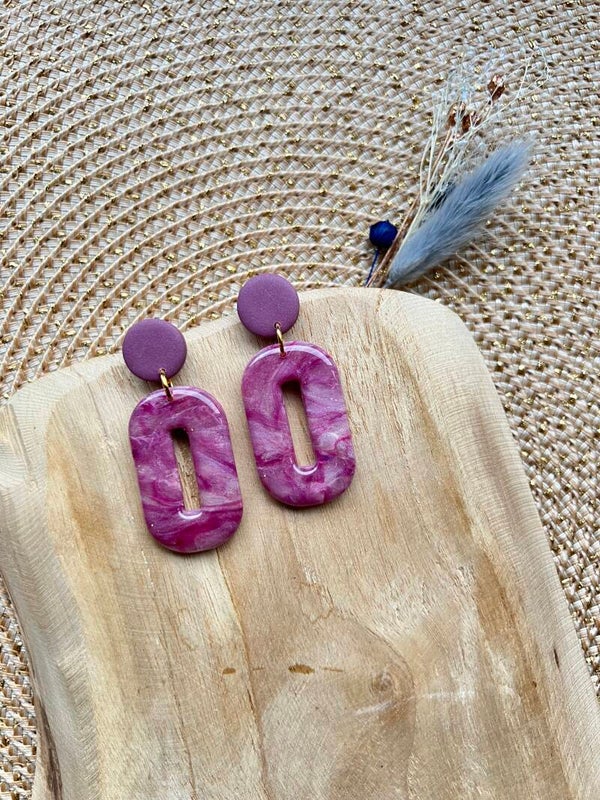 Oorbel purple affair 4