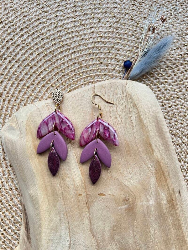 Oorbel purple affair 2
