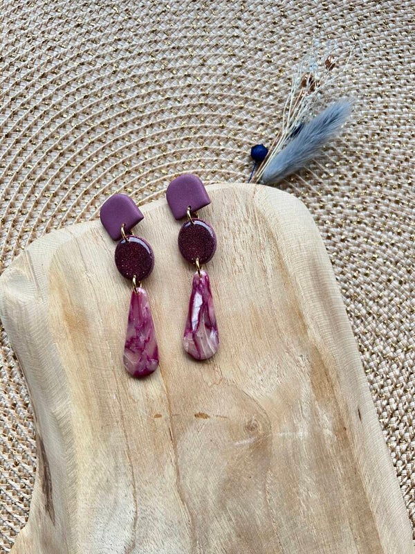 Oorbel purple affair 3