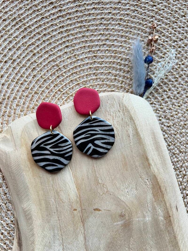 Statement oorbellen ZEBRA COUTURE 2