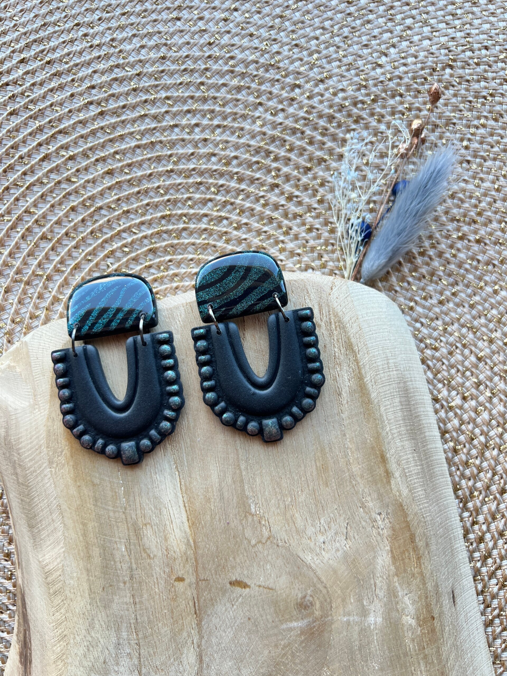 Oorbel Rhea zebra print