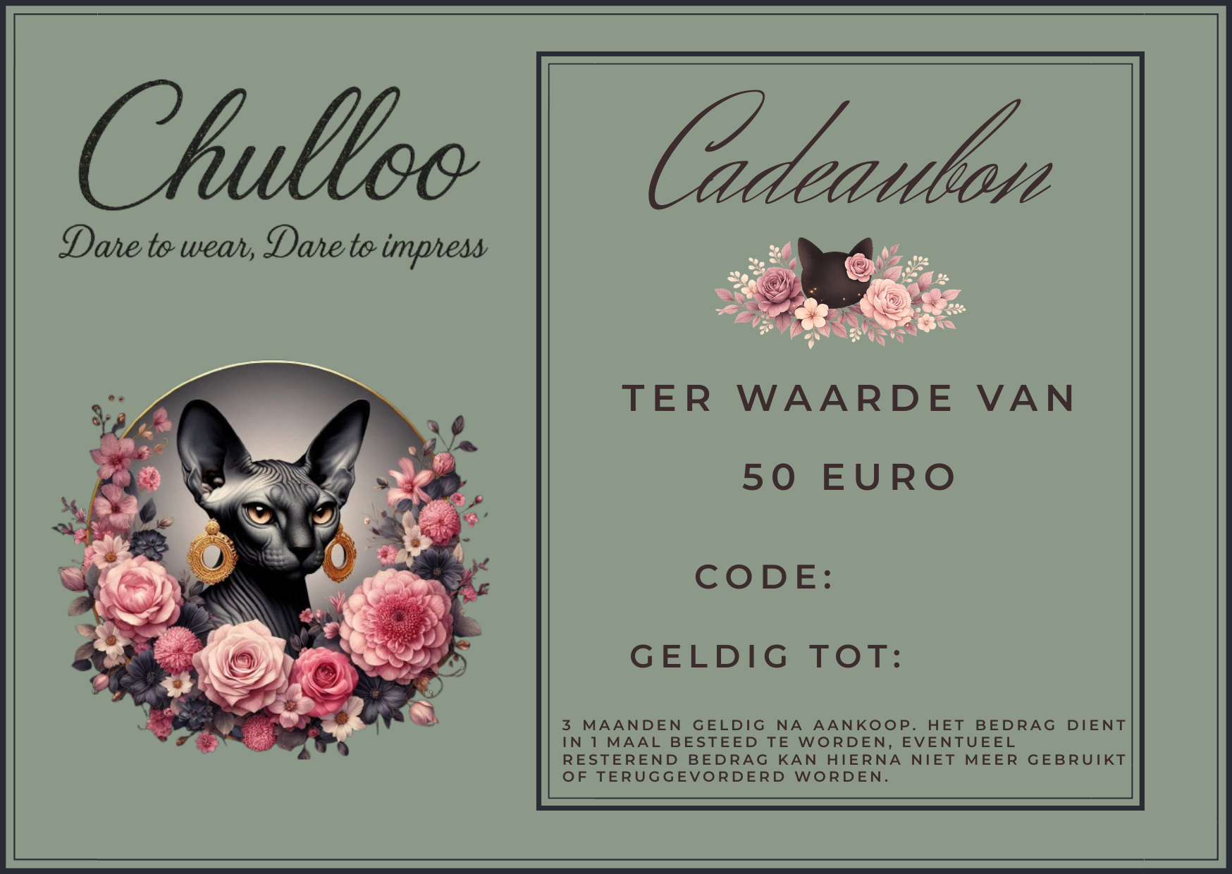 Chulloo cadeaubon 50 euro