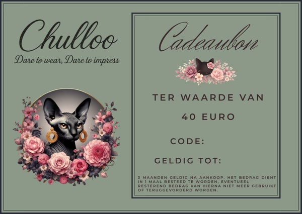Chulloo cadeaubon 40 euro