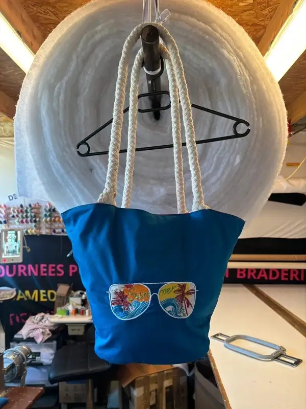 sac de plage avec broderie