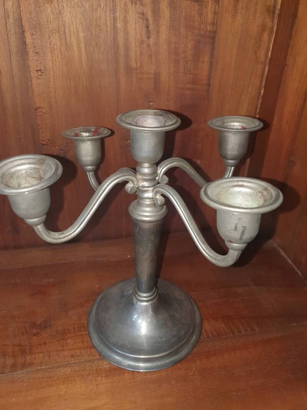 Vintage metalen kandelaar