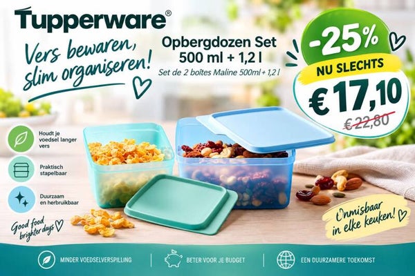 Set opbergdozen 500ml + 1,2L