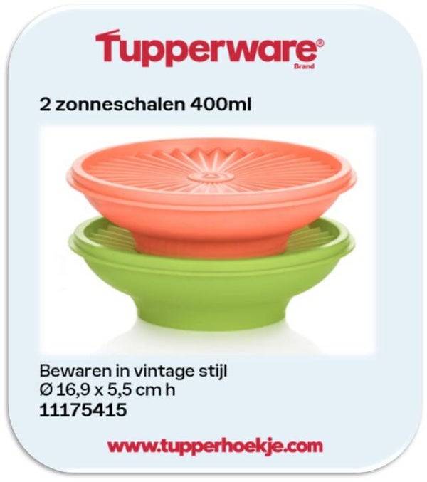 2 zonneschalen 400ml