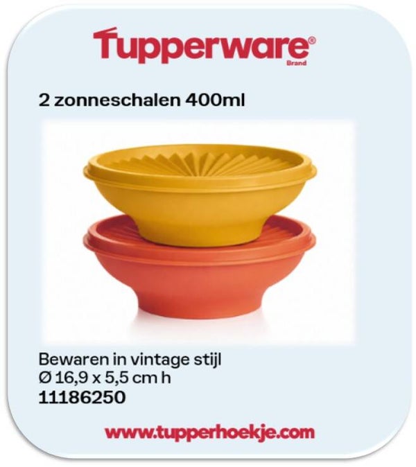 2 zonneschalen 400ml