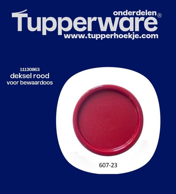 bewaardoos - deksel rood
