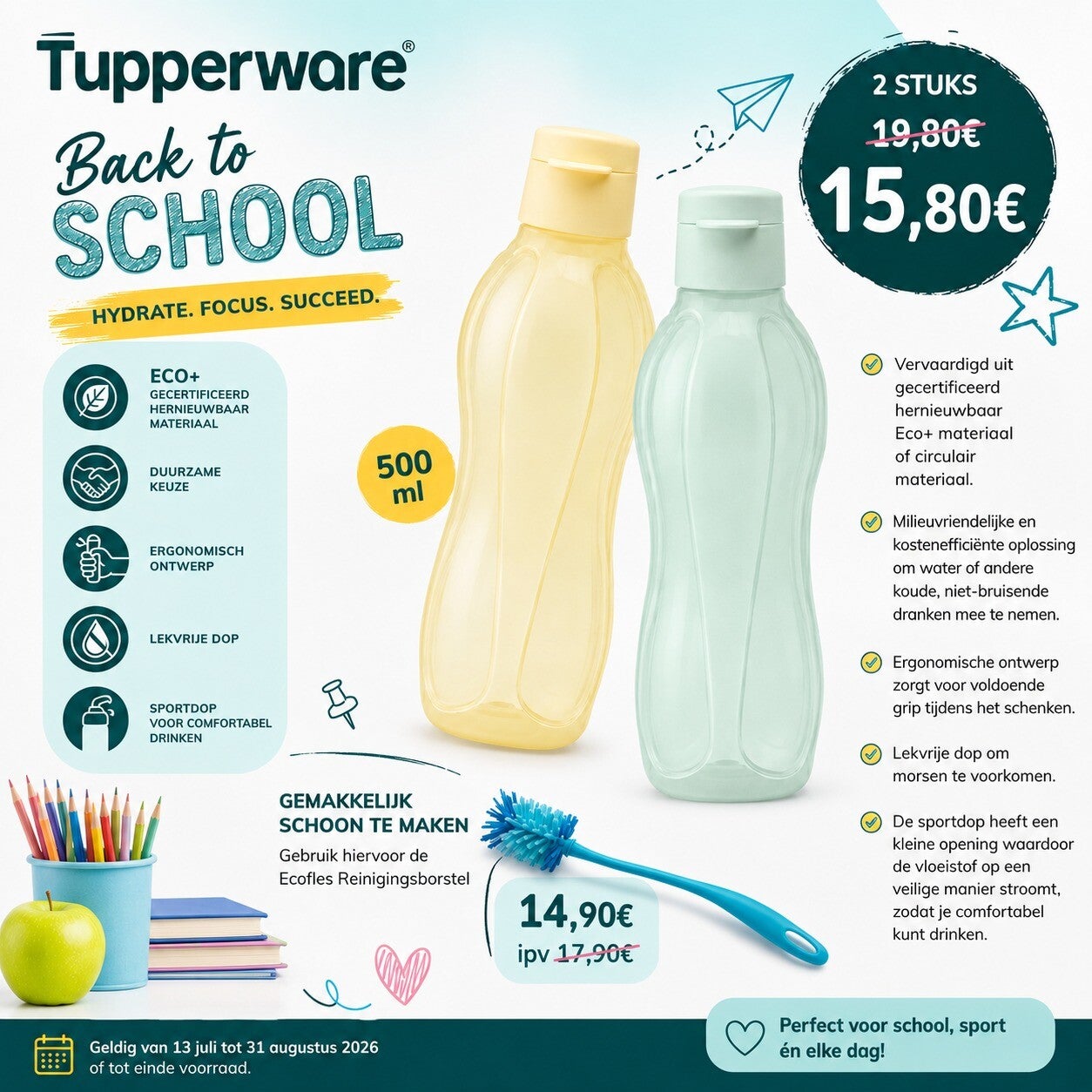 2 ecoflessen 500ml
