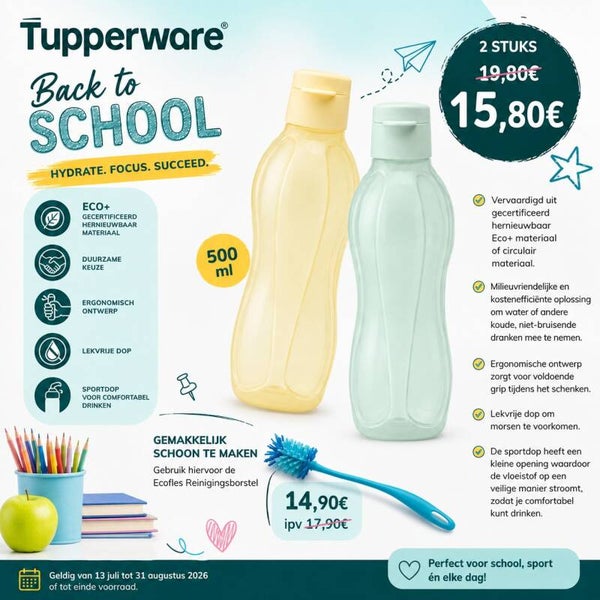 2 ecoflessen 500ml