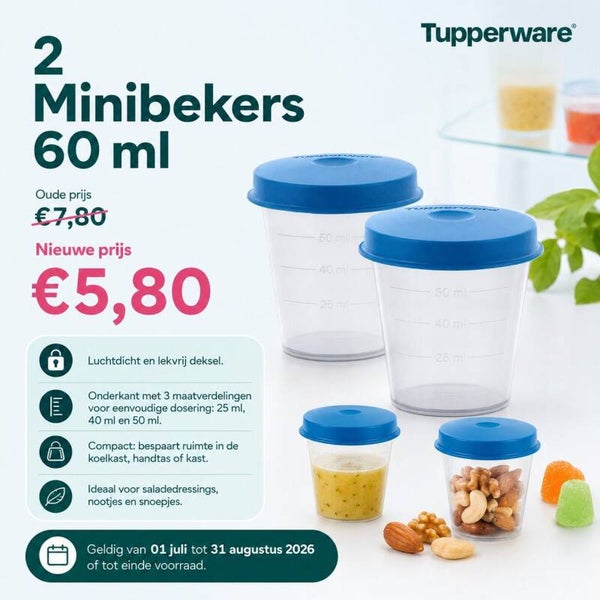 2 mini bekers 60ml