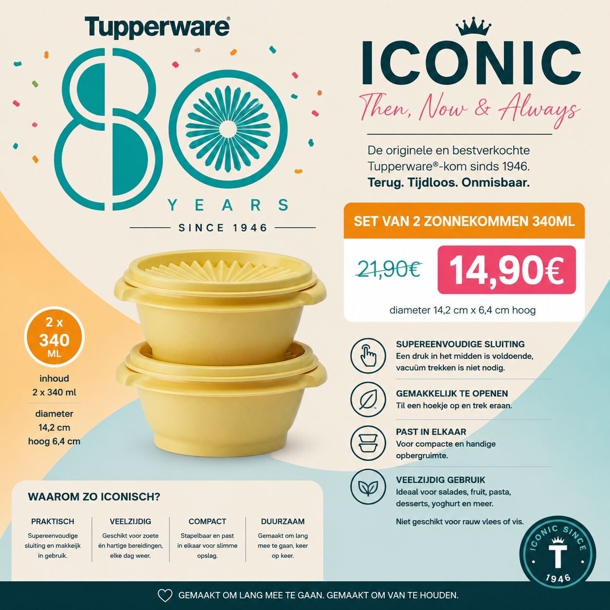 zonnekommen 340ml - 2 stuks