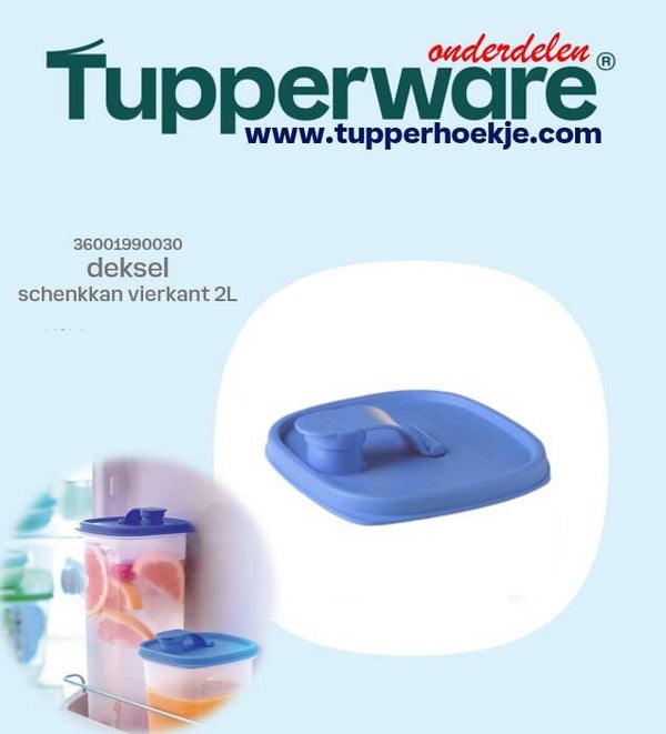 schenkkan vierkant 2L - deksel