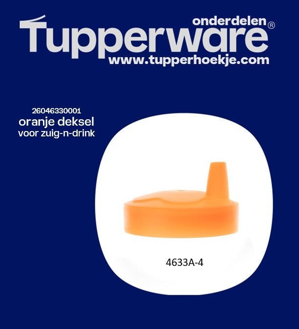 zuig-n-drink - oranje deksel