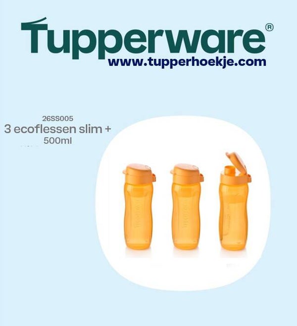 3 ecoflessen slim + 500ml