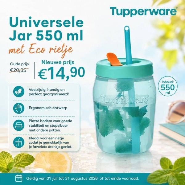 jar 550ml + rietje