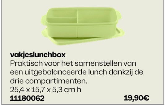vakjeslunchdoos groen