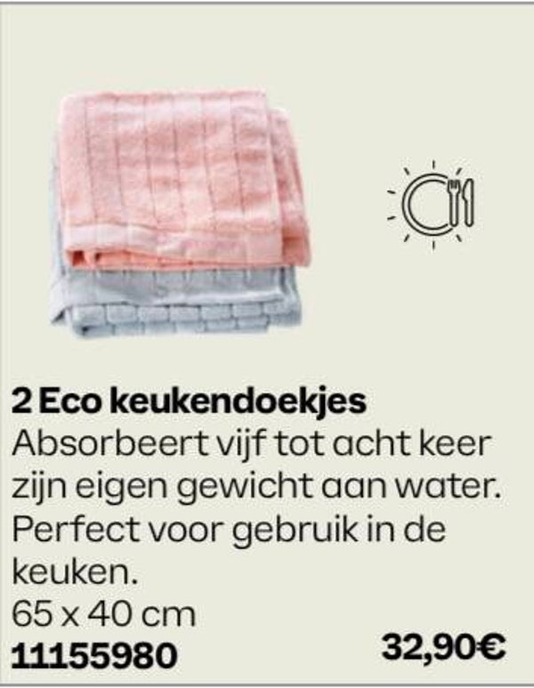 2 keukendoekjes