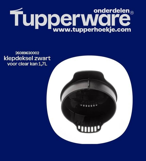 clear kan - klepdeksel zwart