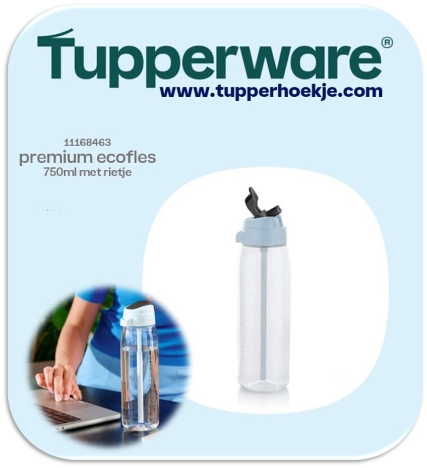 premium ecofles 750ml met rietje