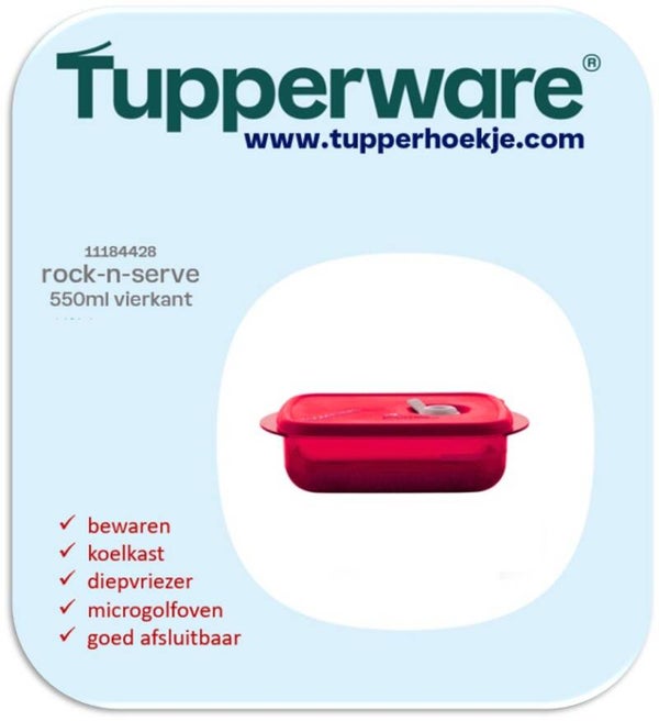 Rock n serve vierkant 550ml