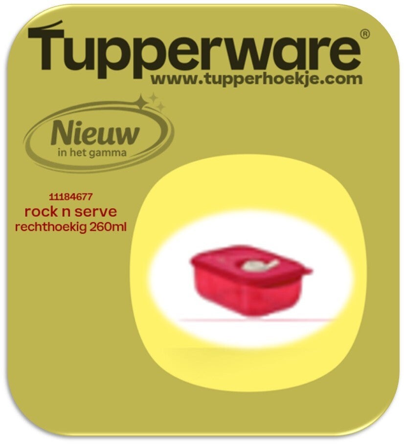 Rock n serve rechthoekig 260ml